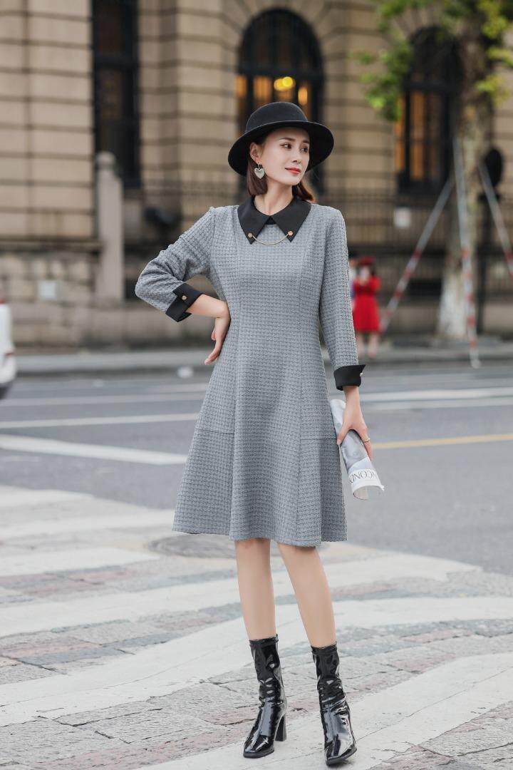 秋装连衣裙，泡泡料，女装连衣裙，雪飞诗