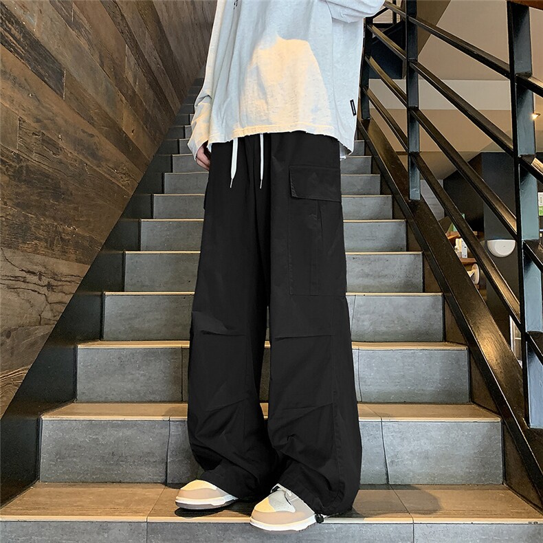 美式直筒多口袋宽松工装裤男女街头休闲长裤潮K0643-P45,男装休闲裤,星座308B-2