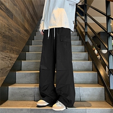 美式直筒多口袋宽松工装裤男女街头休闲长裤潮K0643-P45，男装休闲裤，星座308B-2