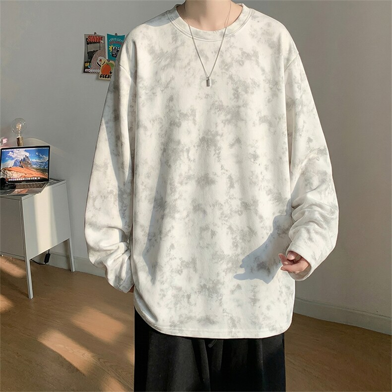 改扎染麂皮绒长袖T恤款【现货】C403A-T88-特P18 加绒-特P28图片