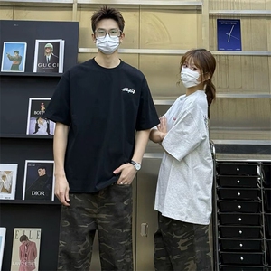万针全刺绣工艺抖音得物高品质260克重磅纯棉双纱美式高街短袖T恤图片