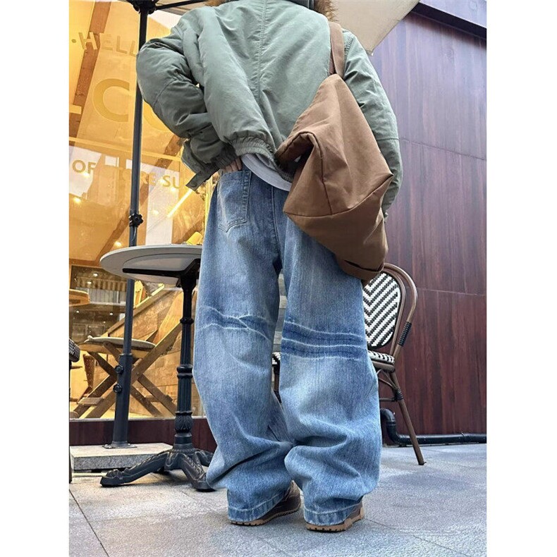 W9587-P58网图现货复古水洗竹节解构弯刀牛仔裤,男装牛仔裤,星座1608-2