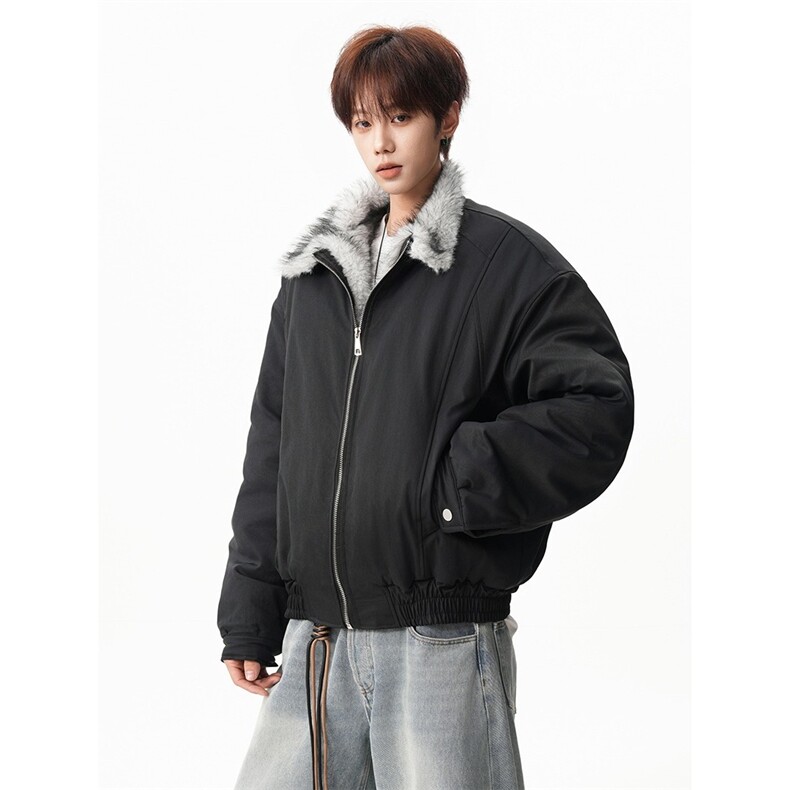 狼王座山雕夹克棉服男女款冬季加绒加厚哈林顿棉服外套,男装夹克,星座715-4