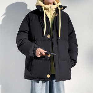 冬季青少年连帽假两件外套加绒加厚休闲简约棉衣棉服5303-P85图片