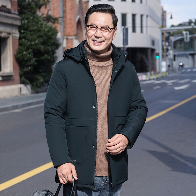 中老年人棉衣男士加厚保暖上衣新款商务休闲棉服男装冬季棉袄外套图片