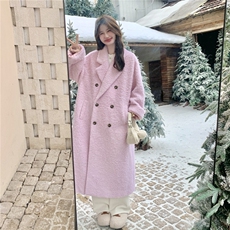 新款长款毛呢外套(含70羊毛)高克重2C272-C76-P250-K378，女装毛呢外套，2C272