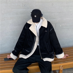 1港风羊羔毛休闲宽松大码M-5XL潮外套棉衣男YG7538P145控188图片