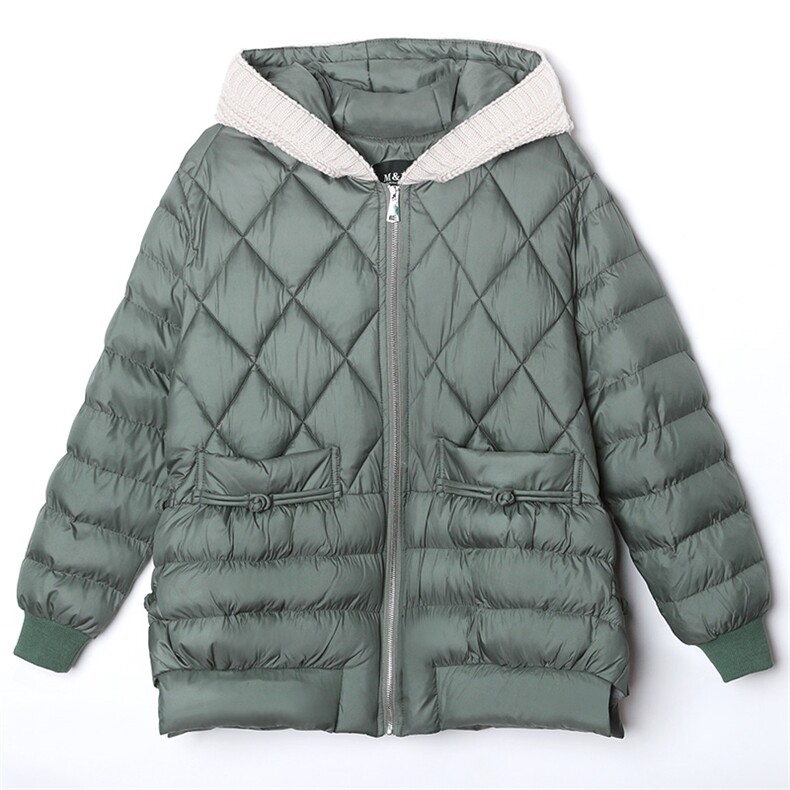 棉衣/棉服保暖短款拼接长袖气质百搭2023年冬季显瘦,女装棉衣/棉服,小林双子