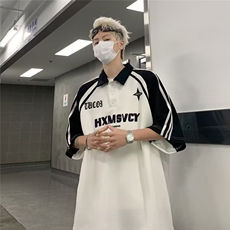 polo衫短袖男t恤夏季薄款新款痞帅插肩重磅潮牌上衣T02，男装T恤，星座1116A-1（原606A）