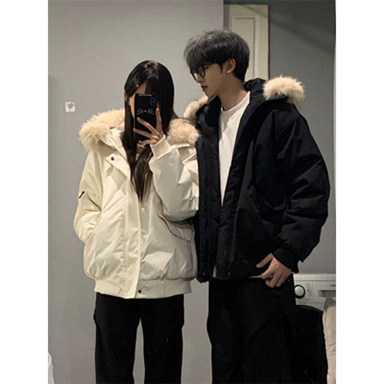 现货在仓！美式情侣派克服毛领棉服连帽外套1005-CHYWT10-P118，男装棉衣，星座1005