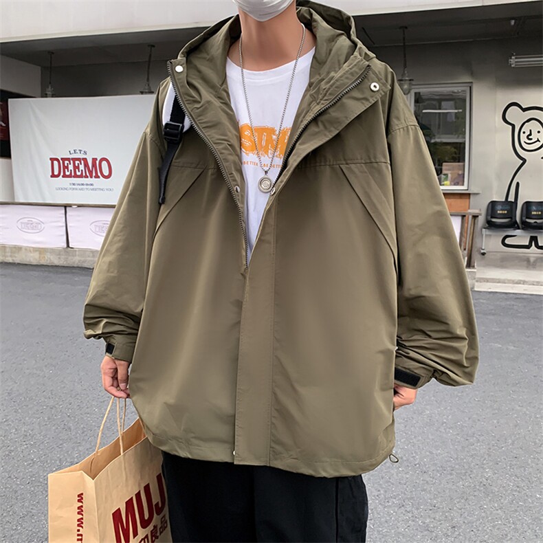 秋季宽松夹克男款大码连帽潮流外套男士茄克A266-JK9116-P80,男装夹克,电商A266