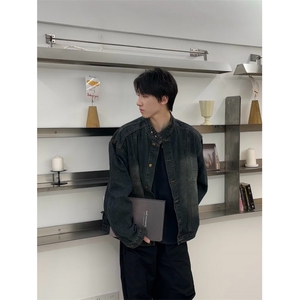 1506-1/J26171高品质/P69日系复古做旧水洗潮流牛仔夹克男士港风图片