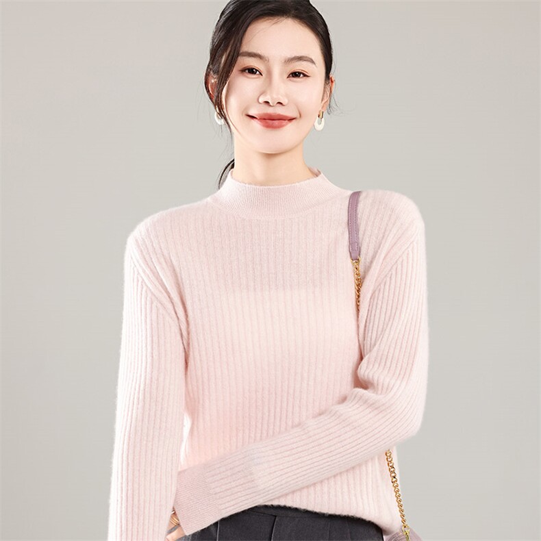 35%羊绒衫秋冬季新款舒适时尚百搭女式宽松长袖打底毛衣图片