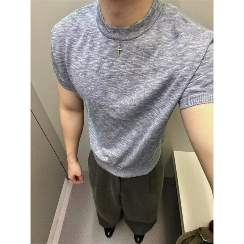 【有货】DT508-P45夏季凉感修身针织短袖男健身显肌肉t恤衫潮,男装T恤,星座603-2
