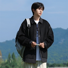 JK25028-P80秋季新款大码灯芯绒拼接夹克外套控138，男装夹克，星座109