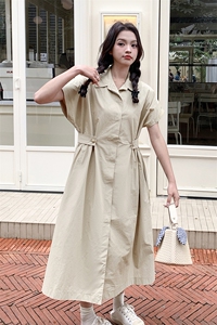 夏季新款棉布连衣裙 宽松显瘦 气质淑女风图片