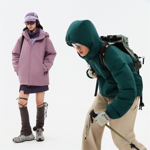 得物潮流高品质冬季连帽加绒加厚棉衣撞色棉服外套MY5568-P95图片