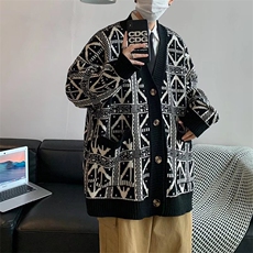 毛衣男冬季韩版潮流宽松V领毛衣外套M83P48，男装针织衫/毛衣，星座1116-2