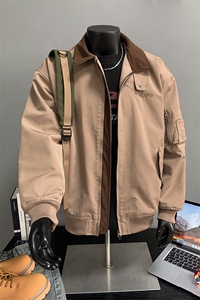 潮流底率巴恩风撞色翻领夹克男 xh103-特p75图片