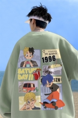 ！直播品质重磅宽松港风卡通男孩印花圆领卫衣WY103-特p28，男装卫衣，星座508（原C305）