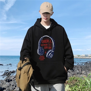 360克耳机印花华棉加厚高品质连帽卫衣WY318棉65%聚酯纤维35%图片