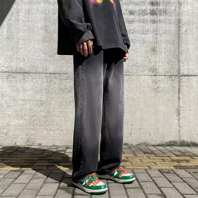 牛仔裤男秋季潮大码休闲裤子高街NK639P40,男装牛仔裤,星座1116-2