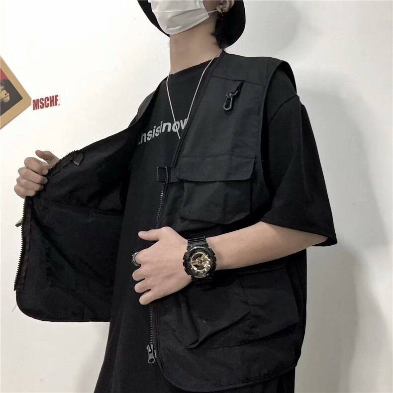 战术机能风多口袋马甲工装无袖背心马夹男女潮马甲网图MJB04-p30,男装背心/马甲,星座302B-2