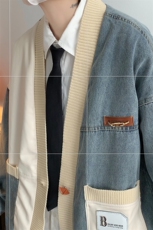 牛仔夹克男大码牛仔外套男茄克9023-p110，男装夹克，电商D206-1