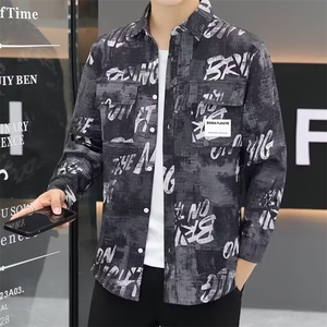 1506-1/C5351/P40新款衬衫男宽松小众设计感上衣男生潮流百时尚图片