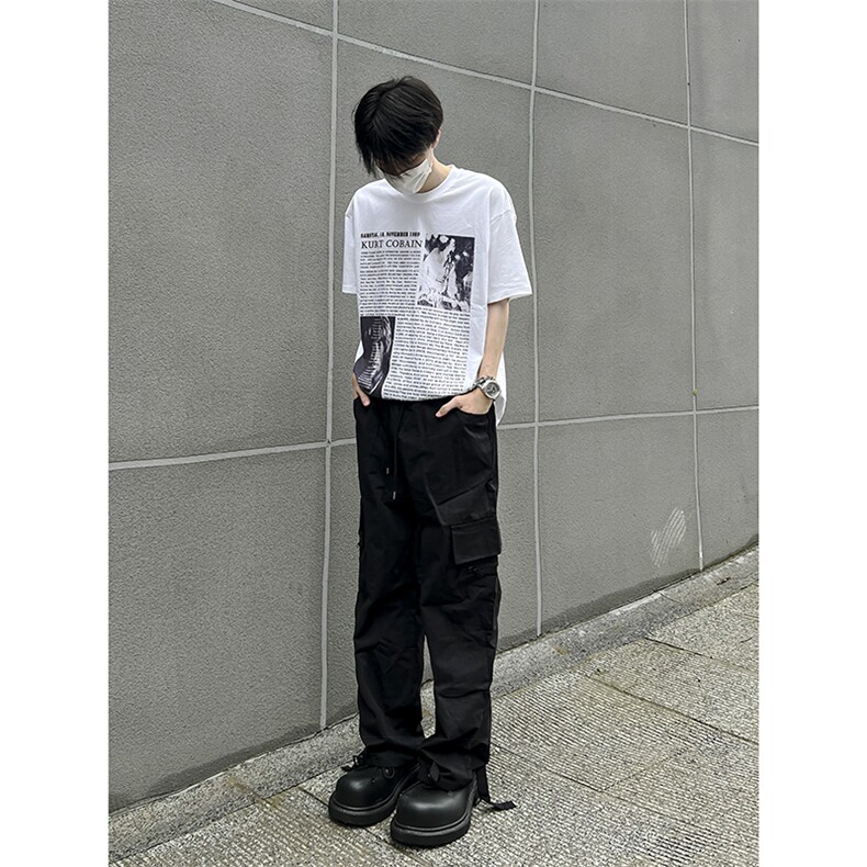 B221美式ins街头hiphop宽松休闲多口袋工装裤子LK23120-P65控88,男装休闲裤,电商B221