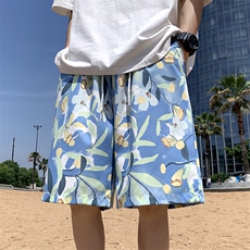 703-DK80-P26夏季休闲大码数码印花沙滩裤M-5XL，男装休闲裤，星座703