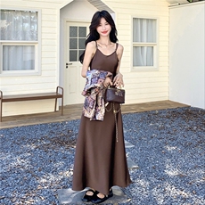 秋装新款高级印花上衣＋吊带连衣裙两件套2C135-8902P215K288，女装套装/套裙，2C135