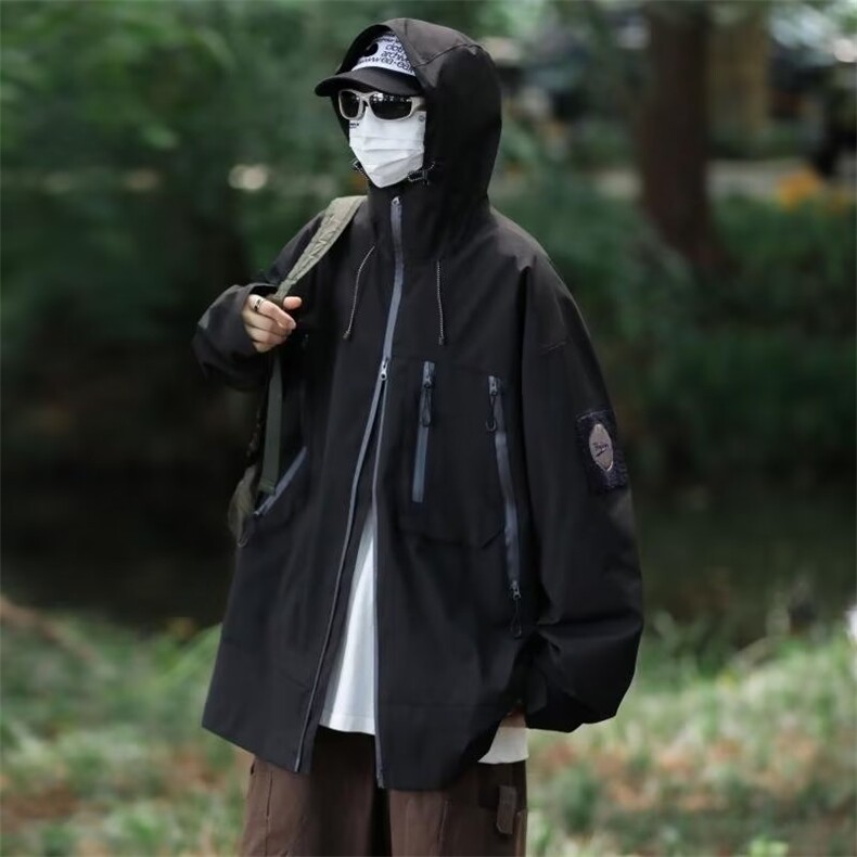 机能防风外套春秋季潮牌ins情侣男士冲锋衣LW03P65,男装夹克,星座1116-2