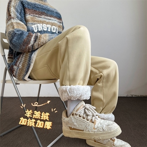 羊羔绒加绒加厚华棉卫裤舒适束脚保暖锁温  WK130-特批50图片