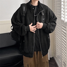 立秋现货鹿皮绒夹克外套男绣花上衣A351-AJ2520-P105，男装夹克，电商A351