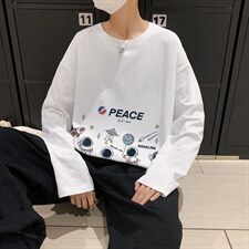 ！秋季打底衫男卫衣男潮流圆领纯棉长袖T恤男CX293-P25，男装T恤，电商B371
