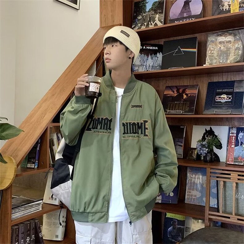两面穿棒球服男春秋季新款宽松韩版秋飞行员夹克外套M8807-P63,男装夹克,星座1109-3