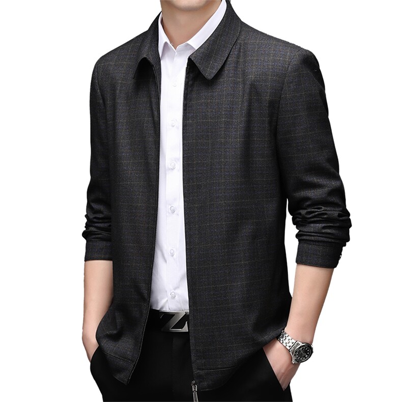 BH2122钱塘2020-2中老年男士翻领商务休闲夹克外套量大价优P145,男装夹克,钱塘207-2