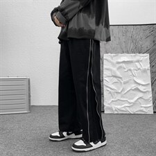 美式长裤高街ins潮牌夏薄款hiphop嘻哈休闲拉链拖地裤K1276-P38，男装休闲裤，星座512-4