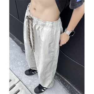 速干降落伞裤子男夏透气美式宽松直筒阔腿工装休闲长裤K5540-P35图片