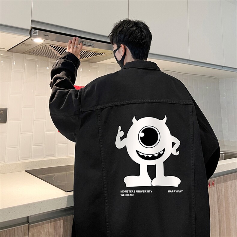 牛仔夹克男大码牛仔外套男茄克NJ77327-P60加绒款-P75,男装夹克,电商A040