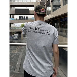 何以至此刺绣标语印花短袖男款夏季索罗娜凉感t恤小领口显壮半袖图片