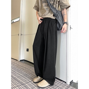 8XL-M特大码工装裤男纯色宽松裤卫裤休闲基础款K995P55图片