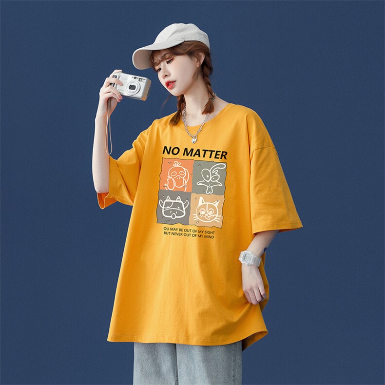 高点击 中性风短袖t恤男怪味夏季宽松半袖416B-1-DT203-P25限39图片