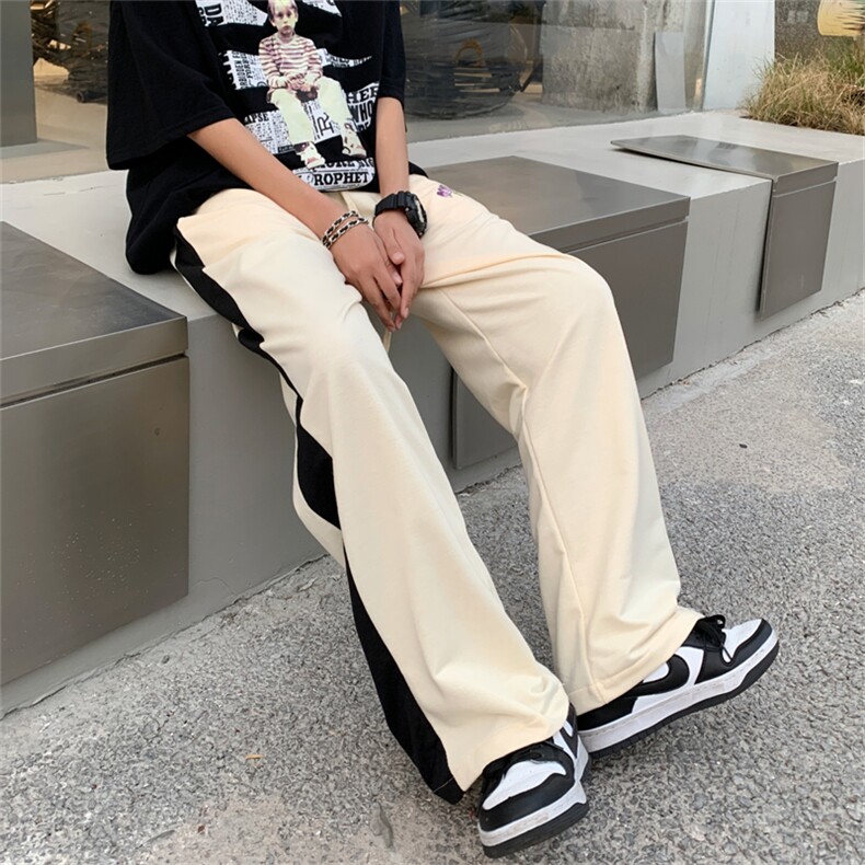 218-1-P36CKK56夏季宽松休闲百搭拼色休闲裤,男装休闲裤,四季星座218-1