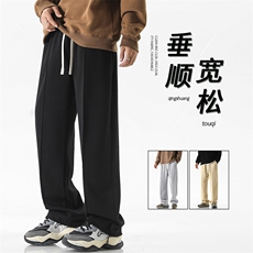 美式百搭休闲裤秋季宽松休闲运动裤潮牌束脚百搭-X1680特批42，男装休闲裤，星座718