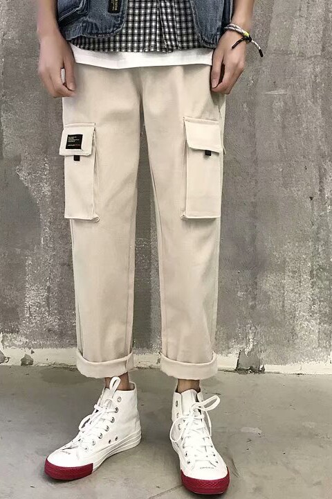 量大差春季新款工装裤休闲裤九分裤港风潮流S01,男装休闲裤,星座1008