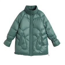 立领中长款羽绒服女2020年冬季新款宽松休闲白鸭绒外套，女装羽绒服，寒都衣屋