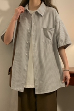中性夏装2026新款短袖衬衫夏季薄半袖衬衣男女装半袖外套HK14-P43，男装衬衫，电商A233-1