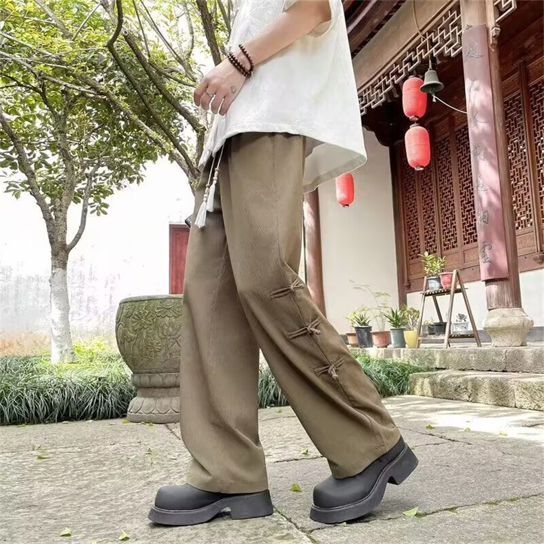 冰丝棉麻阔腿裤女夏季薄款高腰显瘦凉凉休闲直筒裤小个子拖地长裤,男装休闲裤,星座1210-1